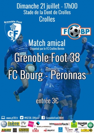 GF38 – Bourg Péronnas : entrée à 3€